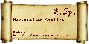Marksteiner Szelina névjegykártya